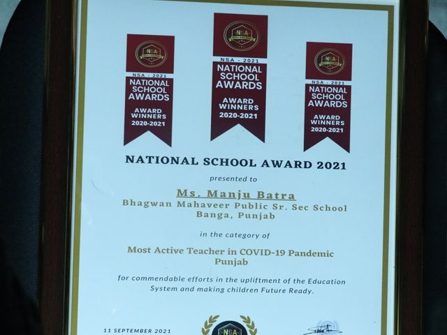 Online Most Active Teacher in Covid 19 Pandemic by NSA